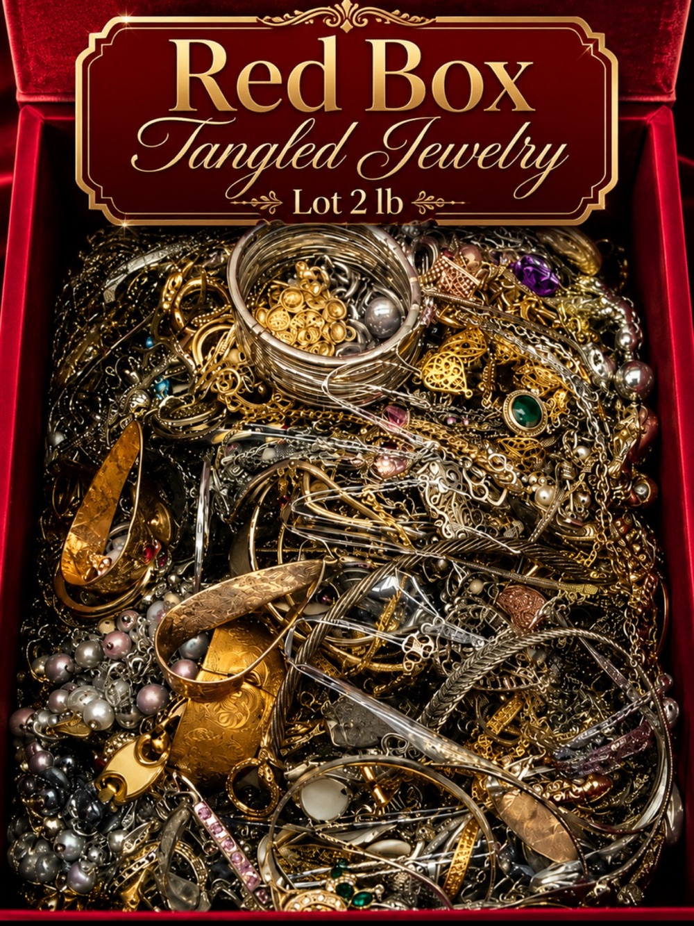 2 lb Curated Jewelry Lot | Signed Unsigned Mixed Metal Wearable Mystery Reseller